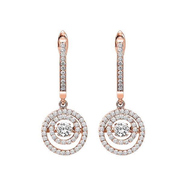 14KT Pink Gold & Diamonds Rhythm Of Love Fashion Earrings   - 1/2 cts Don's Jewelry & Design Washington, IA