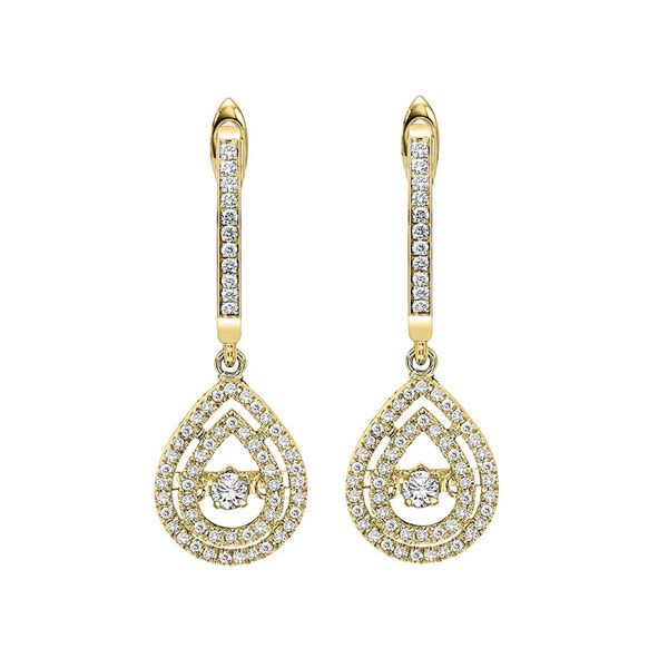 14KT Yellow Gold & Diamonds Rhythm Of Love Fashion Earrings  - 1/2 cts JMR Jewelers Cooper City, FL