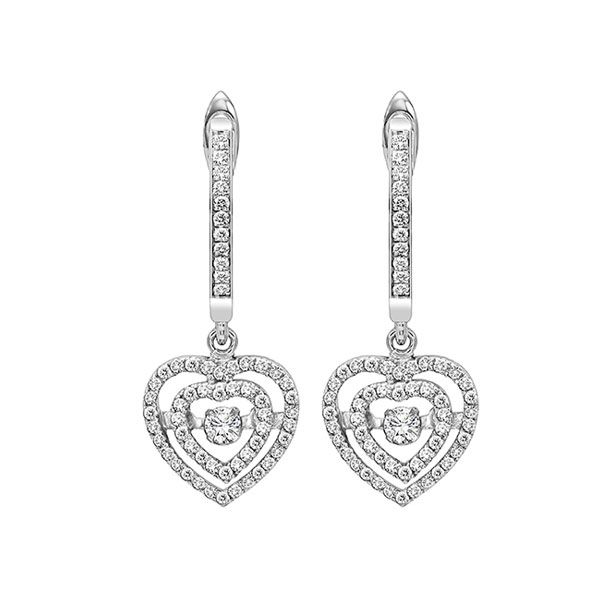 14KT White Gold & Diamonds Rhythm Of Love Fashion Earrings  - 1/2 cts Michael's Jewelry North Wilkesboro, NC