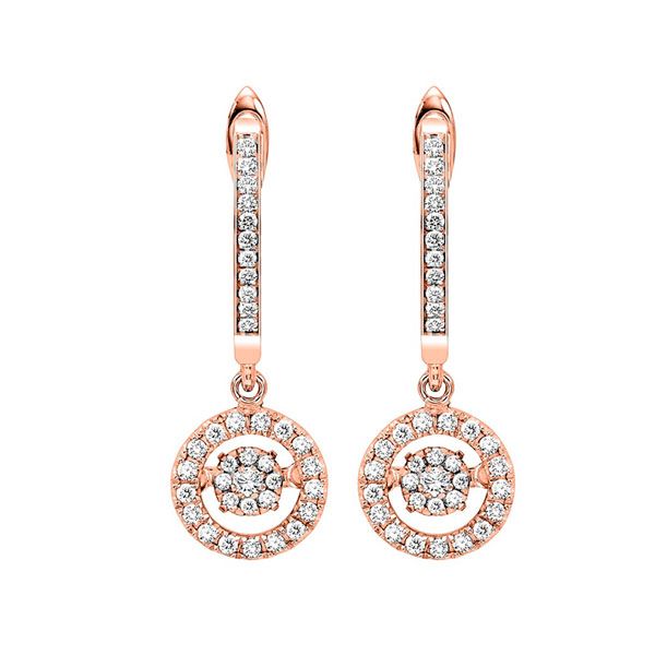 10KT Pink Gold & Diamonds Rhythm Of Love Fashion Earrings  - 1/2 cts Harris Jeweler Troy, OH