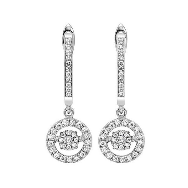 10KT White Gold & Diamonds Rhythm Of Love Fashion Earrings  - 1/2 cts Gala Jewelers Inc. White Oak, PA