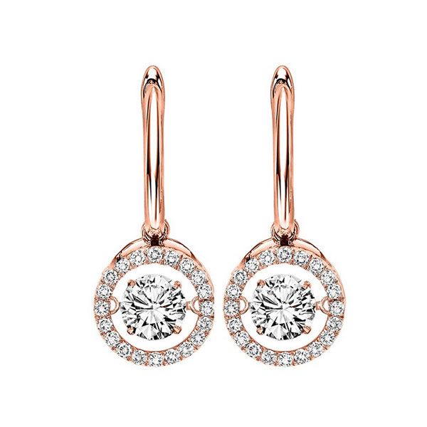 14KT Pink Gold & Diamonds Rhythm Of Love Fashion Earrings  - 2 1/2 cts Jayson Jewelers Cape Girardeau, MO