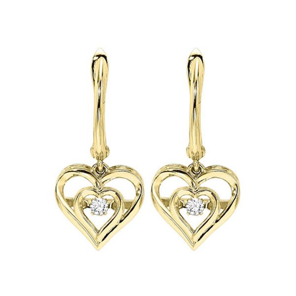 Silver (SLV 995) Diamonds Rhythm Of Love Fashion Earrings  - 1/10 cts Windham Jewelers Windham, ME