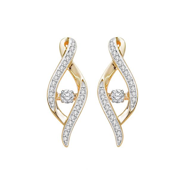 10KT White Gold & Diamonds Rhythm Of Love Fashion Earrings   - 1/4 cts Moseley Diamond Showcase Inc Columbia, SC