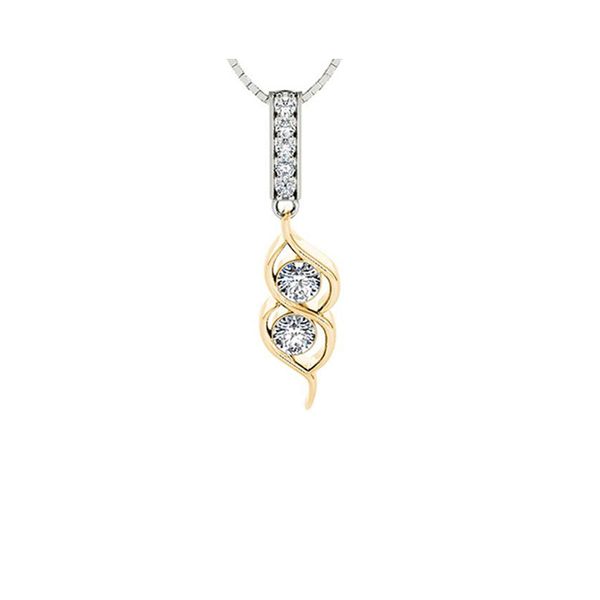 14KT White & Yellow Gold & Diamonds Twogether Jewelery Neckwear Pendant  - 1/4 cts Grayson & Co. Jewelers Iron Mountain, MI