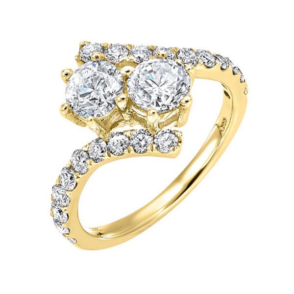 14KT Yellow Gold & Diamonds Twogether Jewelery Fashion Ring  - 2 cts Thurber's Fine Jewelry Wadsworth, OH