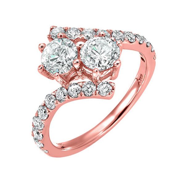 14KT Pink Gold & Diamonds Twogether Jewelery Fashion Ring  - 1/2 cts Molinelli's Jewelers Pocatello, ID