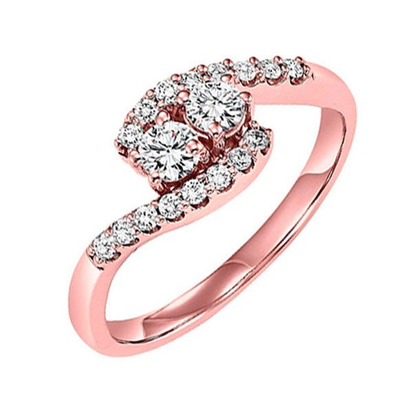 14KT Pink Gold & Diamonds Twogether Jewelery Fashion Ring  - 1 7/8 cts Layne's Jewelry Gonzales, LA