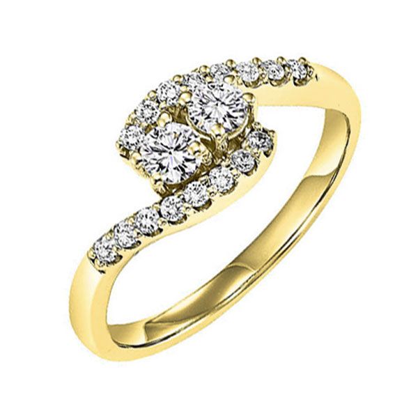 14KT Yellow Gold & Diamonds Twogether Jewelery Fashion Ring  - 1/2 cts JMR Jewelers Cooper City, FL