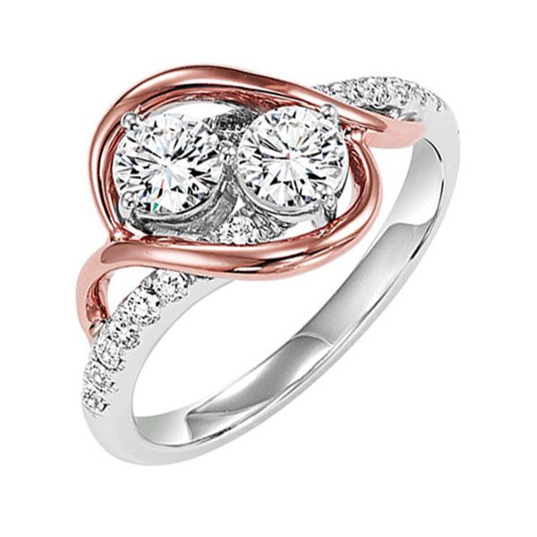 14KT White & Pink Gold & Diamonds Twogether Jewelery Fashion Ring  - 1 cts Grayson & Co. Jewelers Iron Mountain, MI