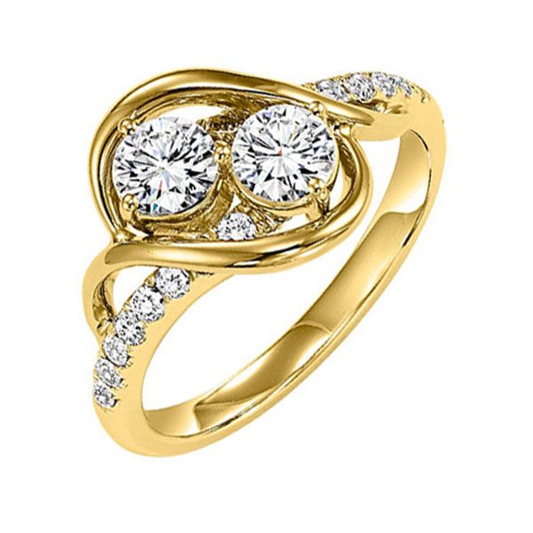 14KT Yellow Gold & Diamonds Twogether Jewelery Fashion Ring  - 1/2 cts Gaines Jewelry Flint, MI