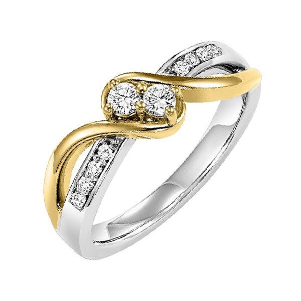 14KT White & Yellow Gold & Diamonds Twogether Jewelery Fashion Ring  - 1/2 cts Thurber's Fine Jewelry Wadsworth, OH