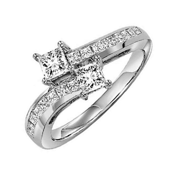 14KT White Gold & Diamonds Twogether Jewelery Fashion Ring  - 1 cts Harris Jeweler Troy, OH