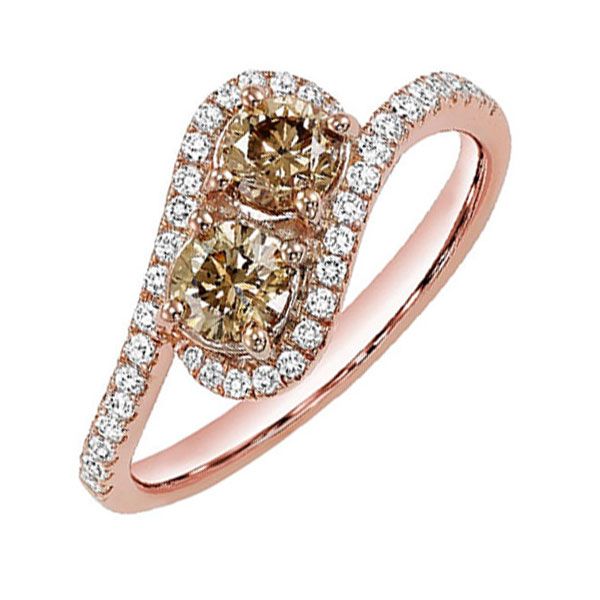 14Kt Rose Gold Diamond 1/3Ctw & Green Tourmaline-Pink Tourmaline 7/8Ctw Ring Grayson & Co. Jewelers Iron Mountain, MI