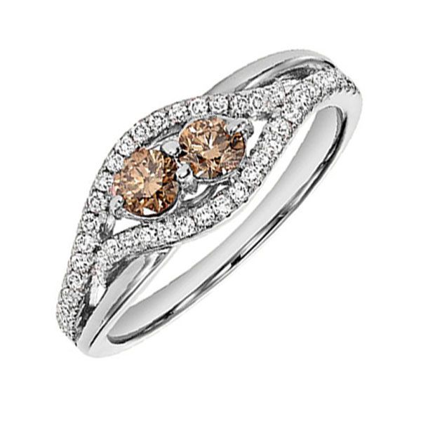 14KT White Gold & Diamonds Twogether Jewelery Fashion Ring  - 5/8 cts Gala Jewelers Inc. White Oak, PA
