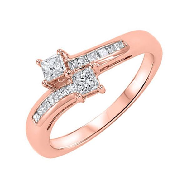 14KT Pink Gold & Diamonds Twogether Jewelery Fashion Ring  - 1 cts Grayson & Co. Jewelers Iron Mountain, MI