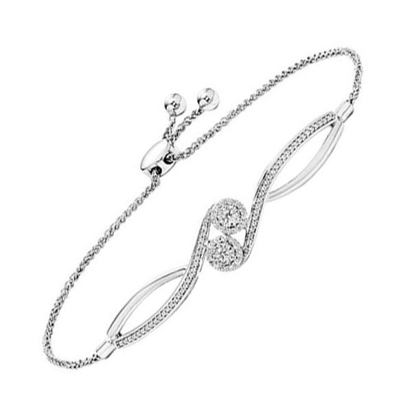 10KT White Gold & Diamonds Twogether Jewelery Bracelet  - 5/8 cts Harris Jeweler Troy, OH