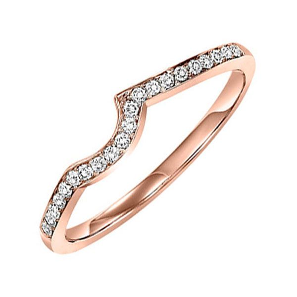 14KT Pink Gold & Diamonds Twogether Jewelery Fashion Ring  - 1/8 cts Windham Jewelers Windham, ME