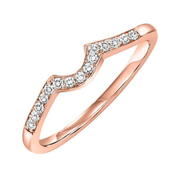 14KT Pink Gold & Diamonds Twogether Jewelery Fashion Ring  - 1/5 cts Harris Jeweler Troy, OH