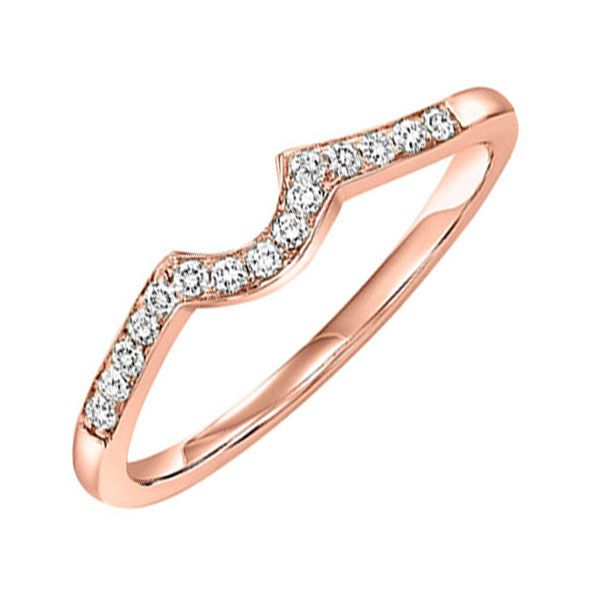 14KT Pink Gold & Diamonds Twogether Jewelery Fashion Ring  - 1/4 cts Layne's Jewelry Gonzales, LA