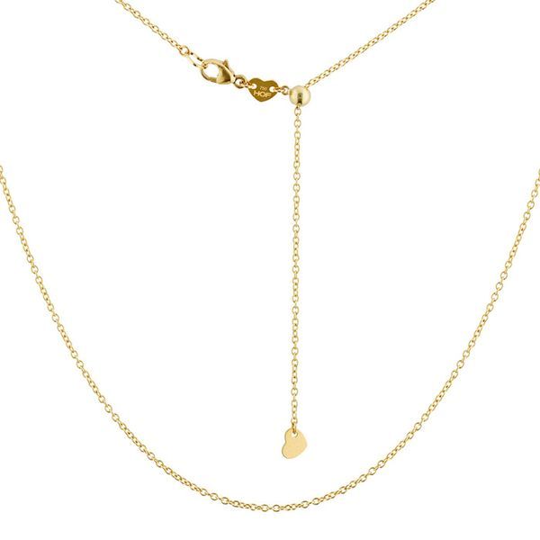Adjustable Lightweight Cable Chain in 18K Yellow Gold Becky Beauchine Kulka Diamonds and Fine Jewelry Okemos, MI