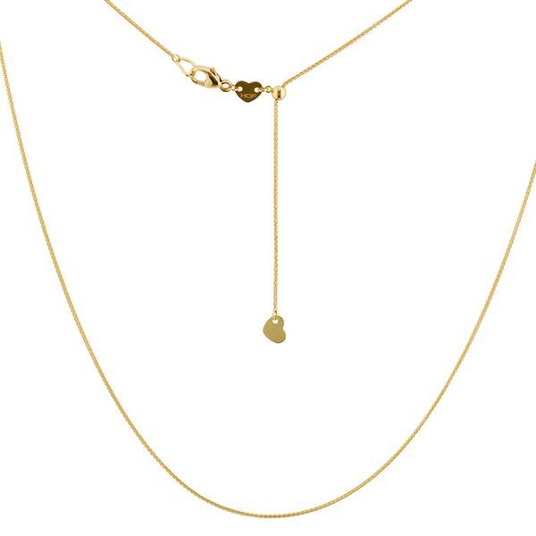Adjustable Lightweight Wheat Chain in 18K Yellow Gold Becky Beauchine Kulka Diamonds and Fine Jewelry Okemos, MI
