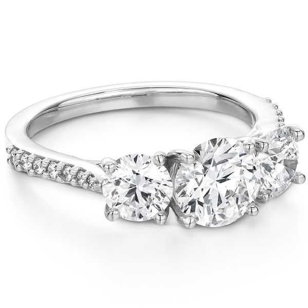 1.18 ctw. Camilla 3 Stone Diamond Engagement Ring in 18K White Gold Image 3 Becky Beauchine Kulka Diamonds and Fine Jewelry Okemos, MI