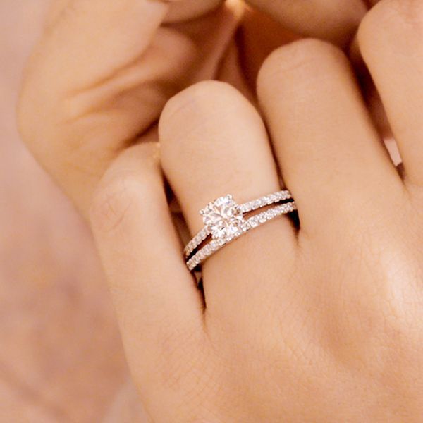 0.18 ctw. Camilla HOF Engagement Ring - Dia Band in 18K White Gold Image 4 Becky Beauchine Kulka Diamonds and Fine Jewelry Okemos, MI