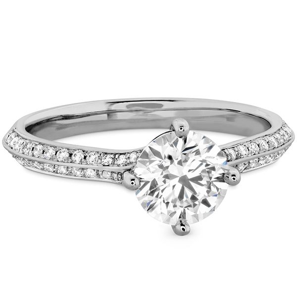 Camilla Pave Knife Edge Engagement Ring Image 3 Sather's Leading Jewelers Fort Collins, CO