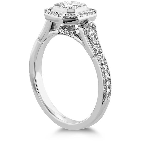 0.28 ctw. Deco Chic DRM Halo Engagement Ring in Platinum Image 2 Romm Diamonds Brockton, MA