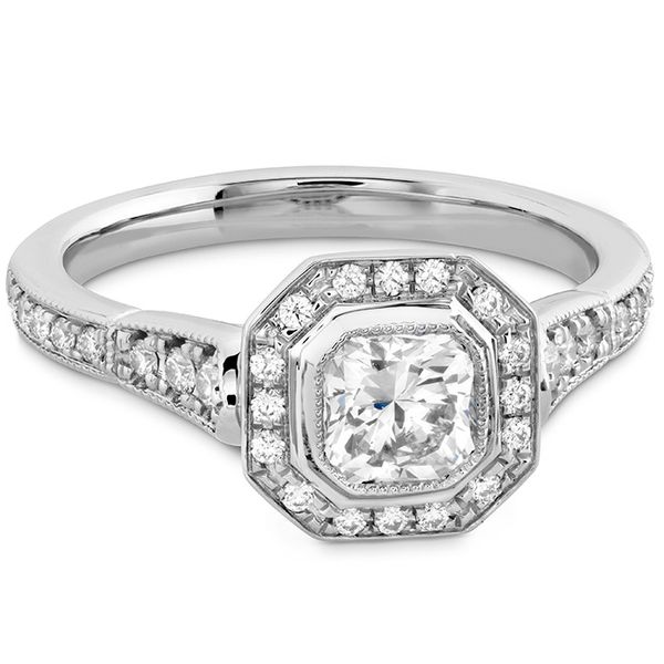 0.28 ctw. Deco Chic DRM Halo Engagement Ring in Platinum Image 3 Becky Beauchine Kulka Diamonds and Fine Jewelry Okemos, MI