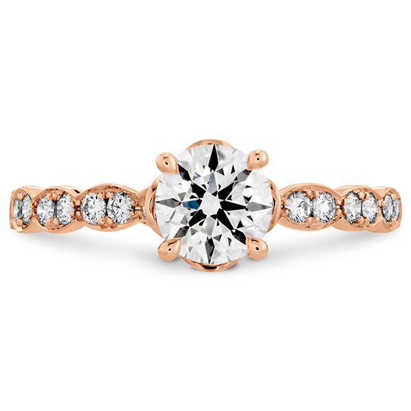 Lorelei Floral Engagement Ring-Diamond Band Ross Elliott Jewelers Terre Haute, IN