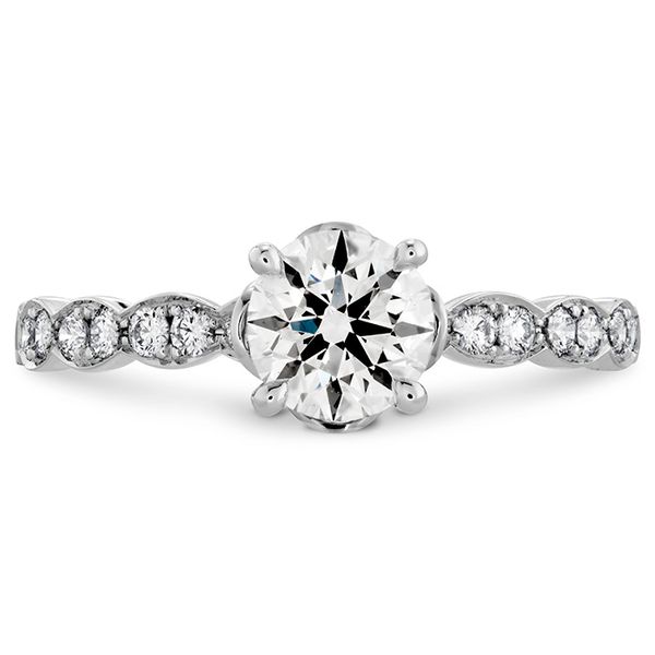 Lorelei Floral Engagement Ring-Diamond Band Sather's Leading Jewelers Fort Collins, CO