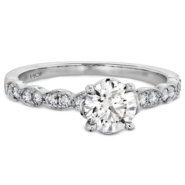 Lorelei Floral Engagement Ring-Diamond Band Image 3 Valentine's Fine Jewelry Dallas, PA