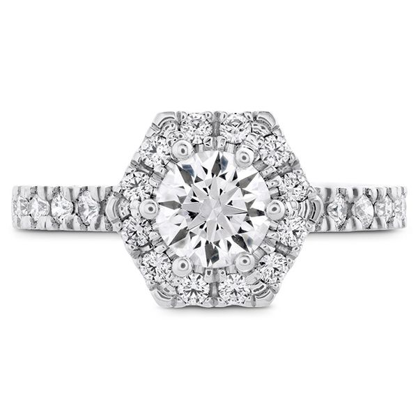 HOF Hexagonal Engagement Ring - Diamond Band Ross Elliott Jewelers Terre Haute, IN