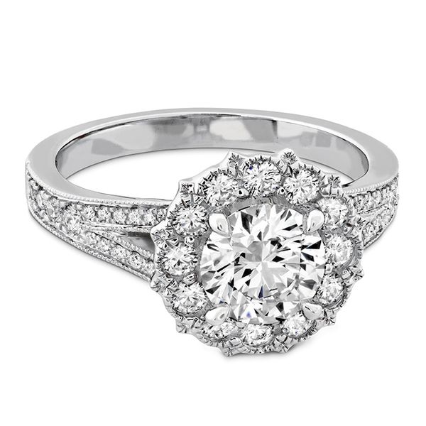 Liliana Halo Engagement Ring - Dia Band Image 3 Von's Jewelry, Inc. Lima, OH