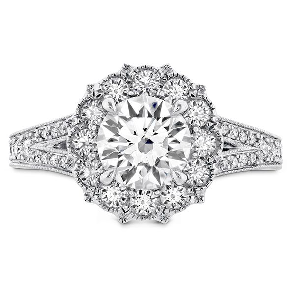 Liliana Halo Engagement Ring - Dia Band Valentine's Fine Jewelry Dallas, PA