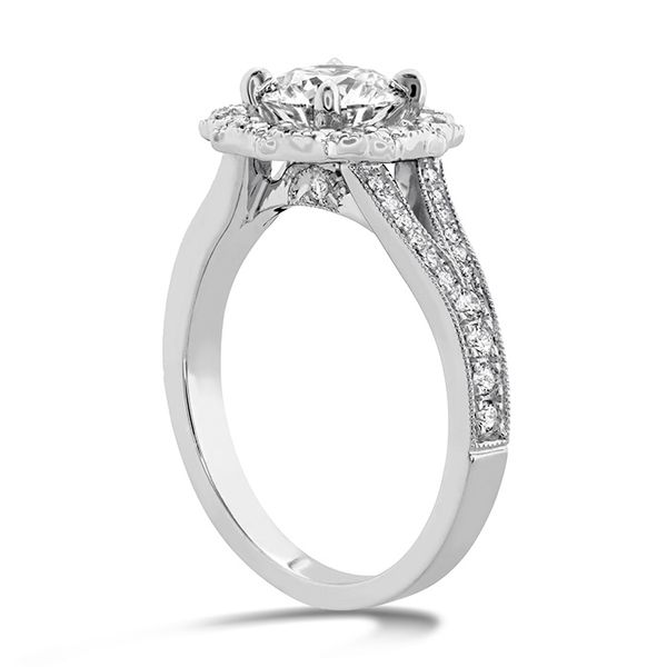 Liliana Halo Engagement Ring - Dia Band Image 2 Maharaja's Fine Jewelry & Gift Panama City, FL