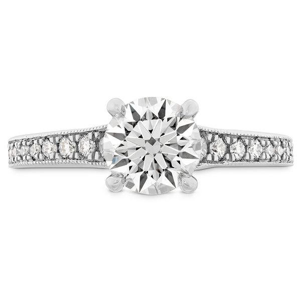 Liliana Milgrain Engagement Ring - Dia Band Valentine's Fine Jewelry Dallas, PA