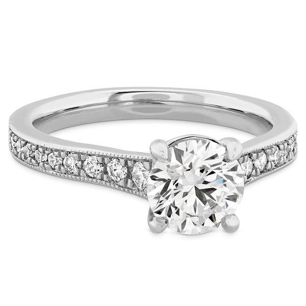 Liliana Milgrain Engagement Ring - Dia Band Image 3 Valentine's Fine Jewelry Dallas, PA