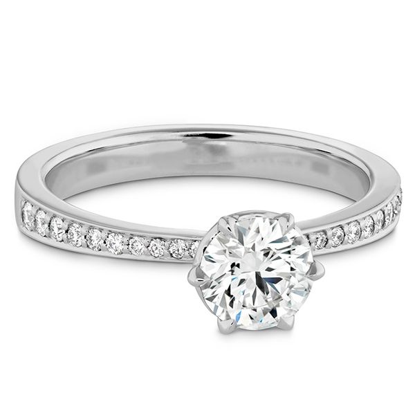 HOF Signature 6 Prong Engagement Ring - Diamond Band Image 3 Ross Elliott Jewelers Terre Haute, IN