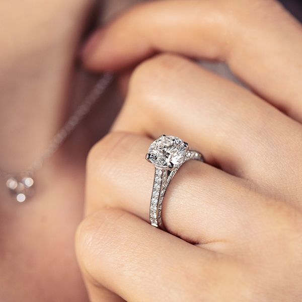 Illustrious Engagement Ring-Diamond Intensive Band Image 4 Ross Elliott Jewelers Terre Haute, IN