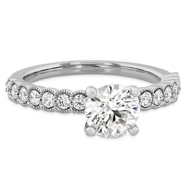 Isabelle Milgrain Engagement Ring Image 3 Valentine's Fine Jewelry Dallas, PA