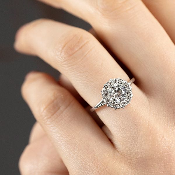 Liliana Halo Engagement Ring Image 4 Valentine's Fine Jewelry Dallas, PA