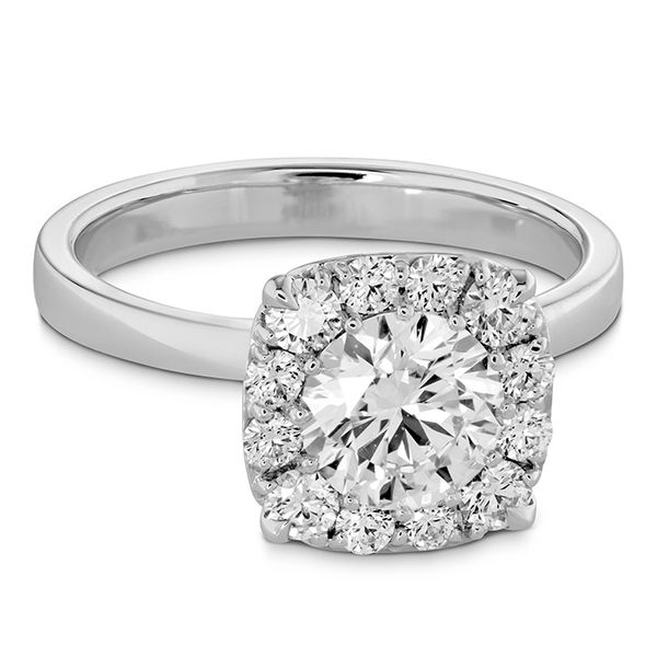 HOF Signature Custom Halo Engagement Ring Image 3 Sather's Leading Jewelers Fort Collins, CO