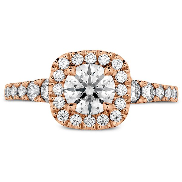 Hearts on Fire 18k White Gold Destiny Diamond Halo Engagement Ring |  Montelongo's Fine Jewelry