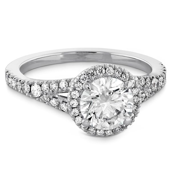 Transcend Premier HOF Halo Split Shank Engagement Ring Image 3 Jim Bartlett Fine Jewelry Longview, TX