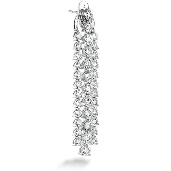 7.67 ctw. Cascade Stiletto Earring 3 Row in 18K White Gold Image 2 Von's Jewelry, Inc. Lima, OH