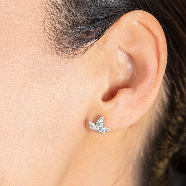 Lorelei Crescent Diamond Earrings Image 4 Galloway and Moseley, Inc. Sumter, SC