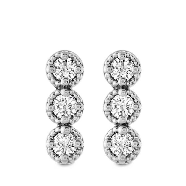 Liliana Milgrain Diamond Bar Earrings Becky Beauchine Kulka Diamonds and Fine Jewelry Okemos, MI